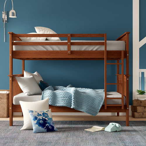 Harriet Bee Catharine Full Over Full Solid Wood Standard Bunk Bed by